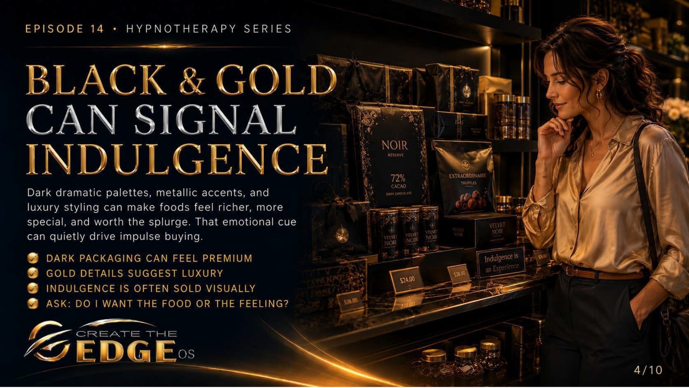 Black and Gold Signal Indulgence