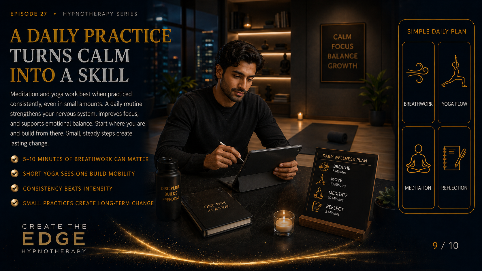 A DAILY PRACTICE TURNS CALM INTO A SKILL