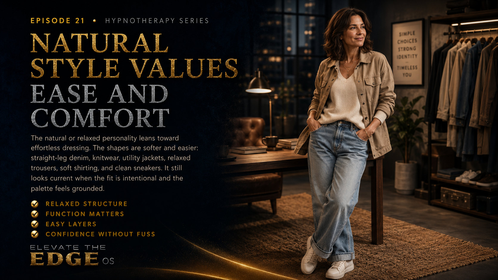 NATURAL STYLE VALUES EASE AND COMFORT