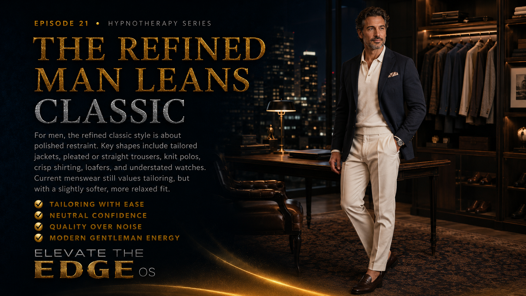 THE REFINED MAN LEANS CLASSIC